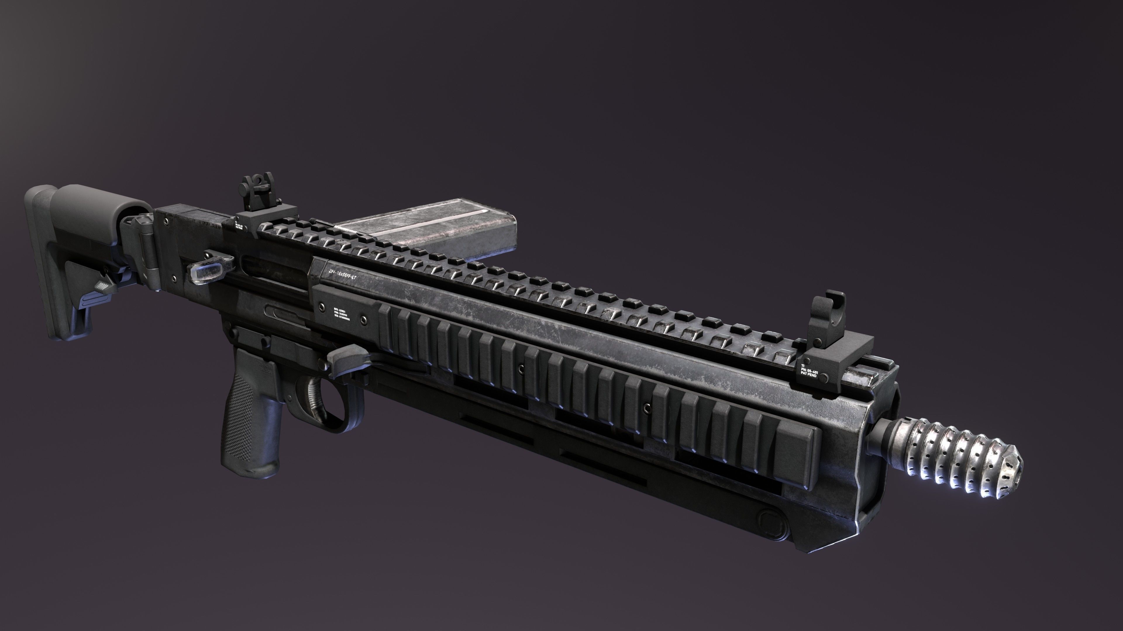 Modern FG42 Low-poly 3D model_4