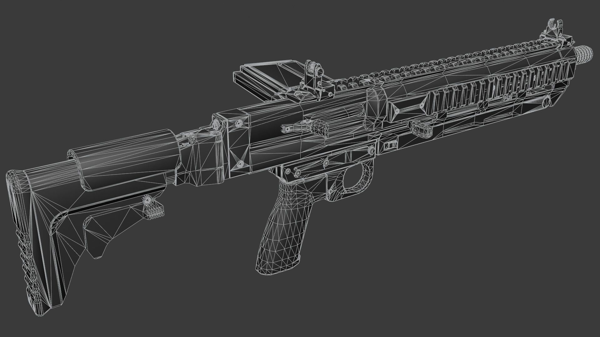 Modern FG42 Low-poly 3D model_6