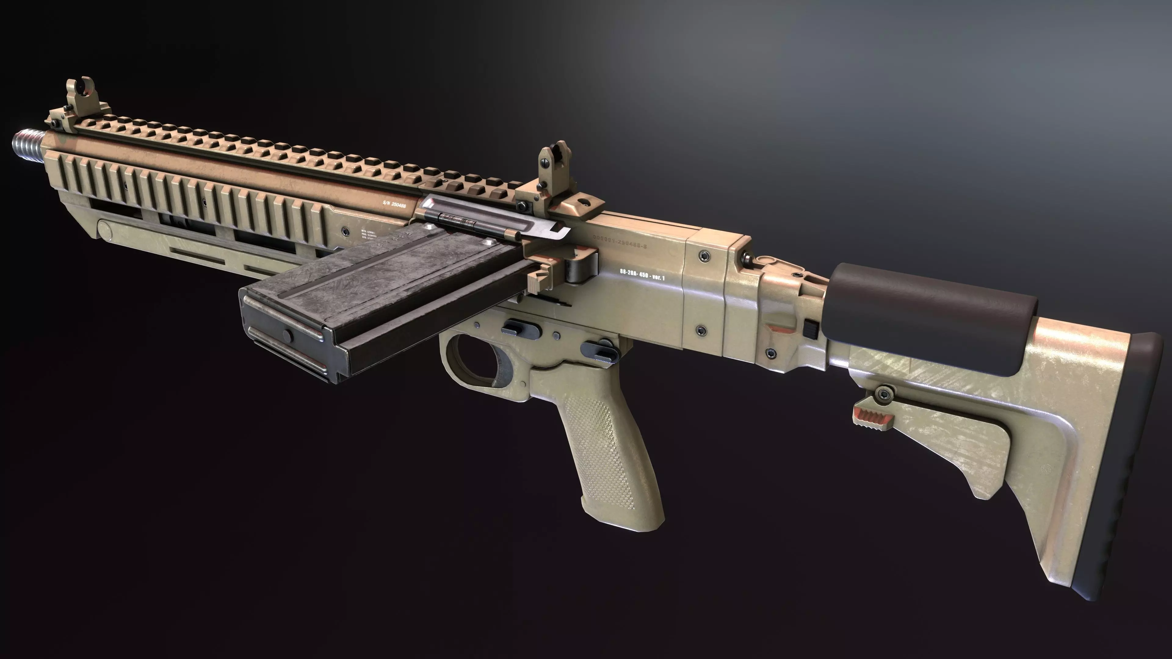 Modern FG42 Low-poly 3D model_0