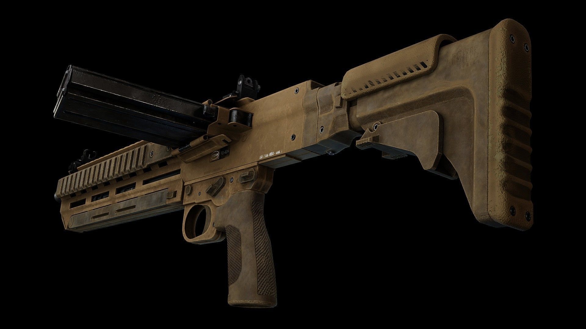 Modern FG42 Low-poly 3D model_15