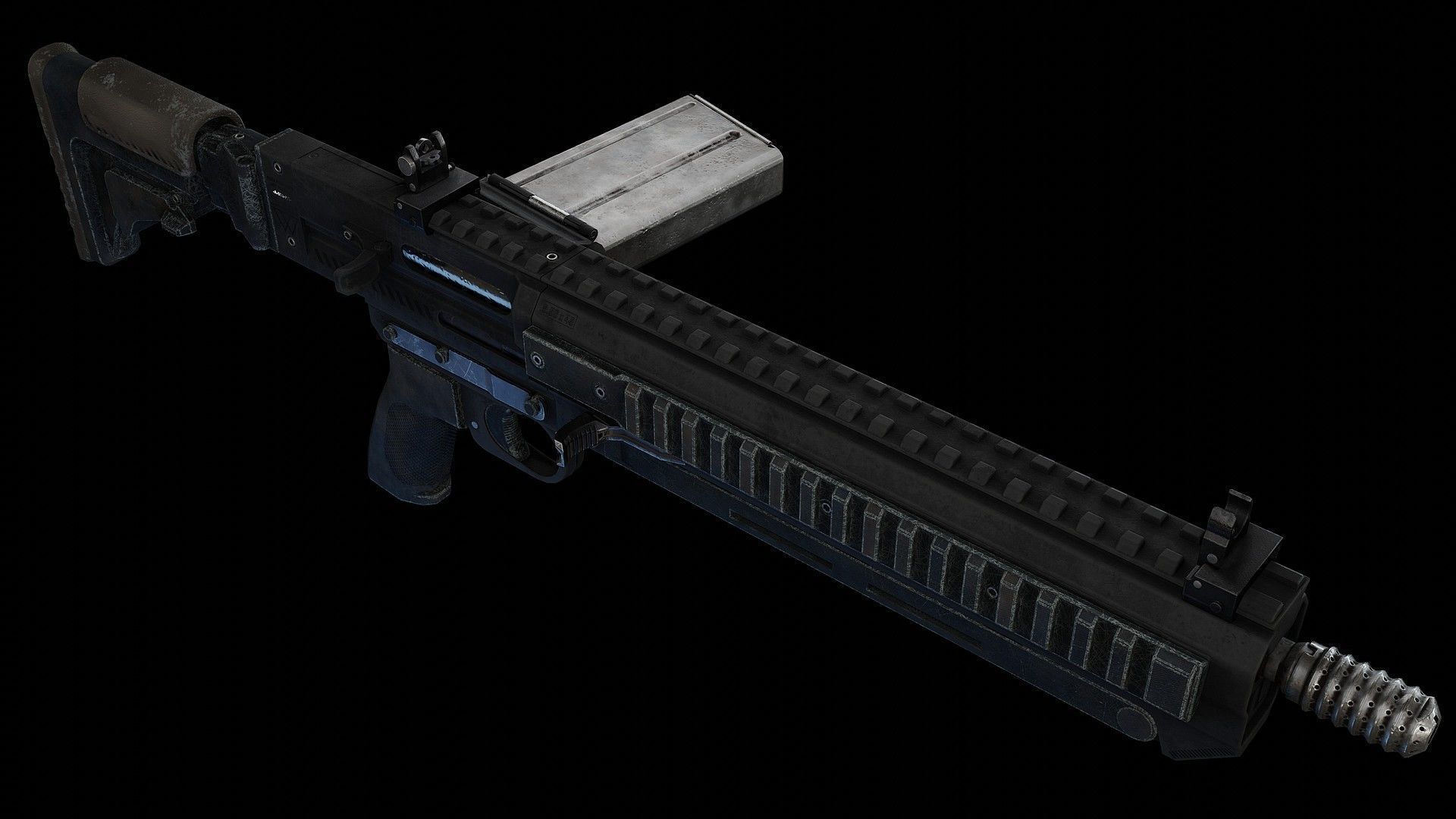 Modern FG42 Low-poly 3D model_12
