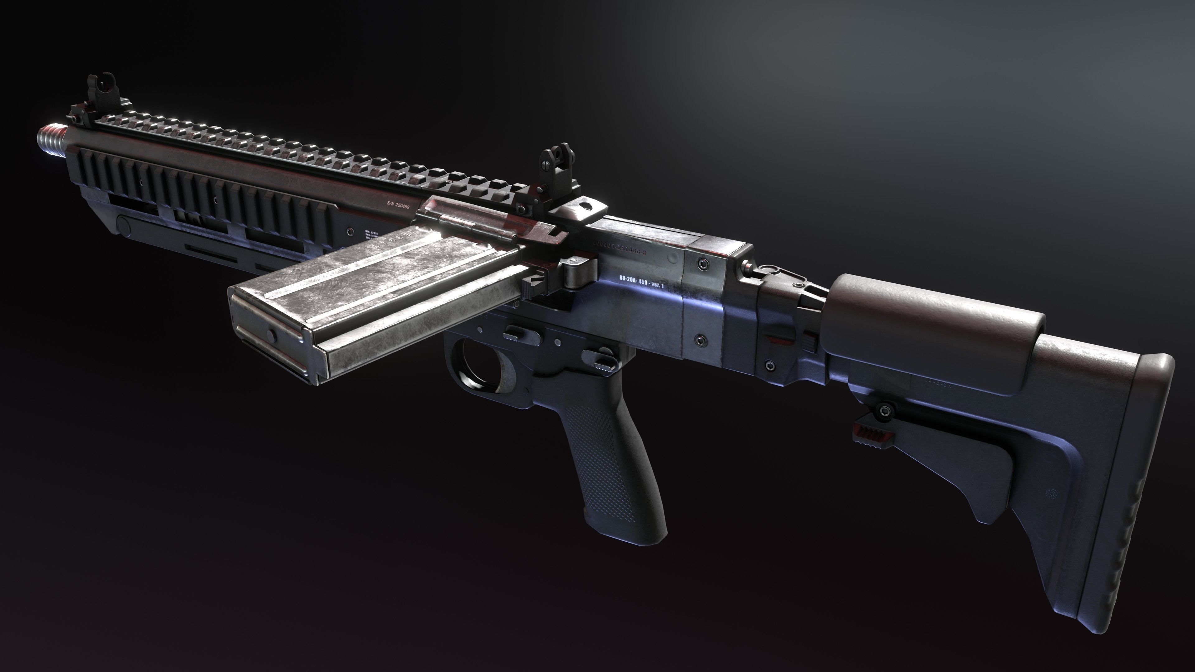 Modern FG42 Low-poly 3D model_1