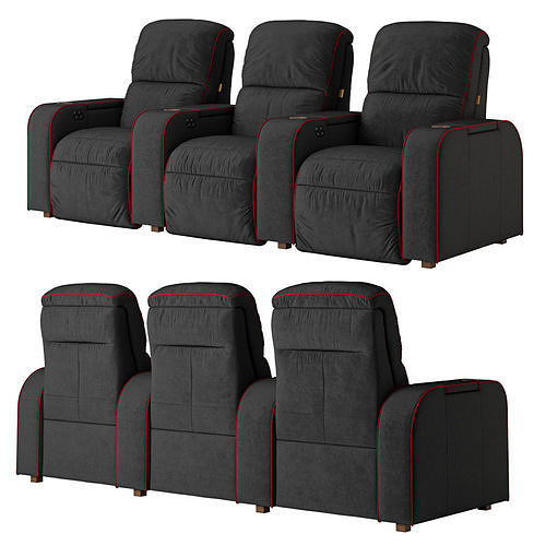 Moovia Dallas venice row 3 seats 3D model
