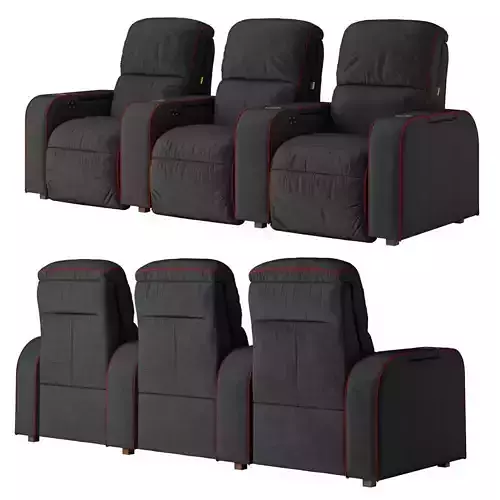 Moovia Dallas venice row 3 seats 3D model