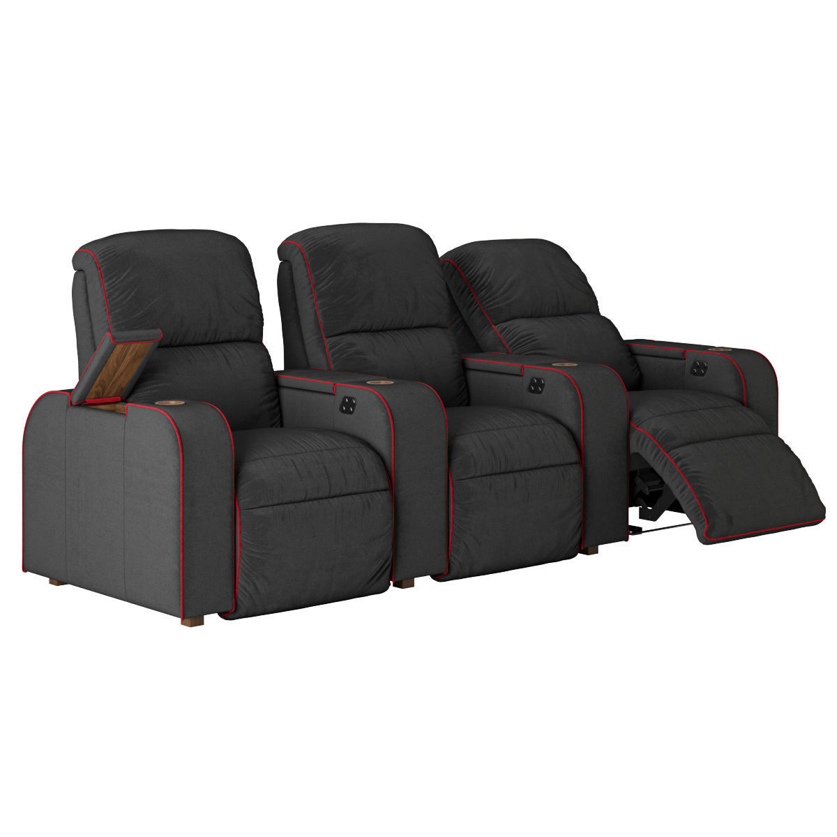 Moovia Dallas venice row 3 seats 3D model_3