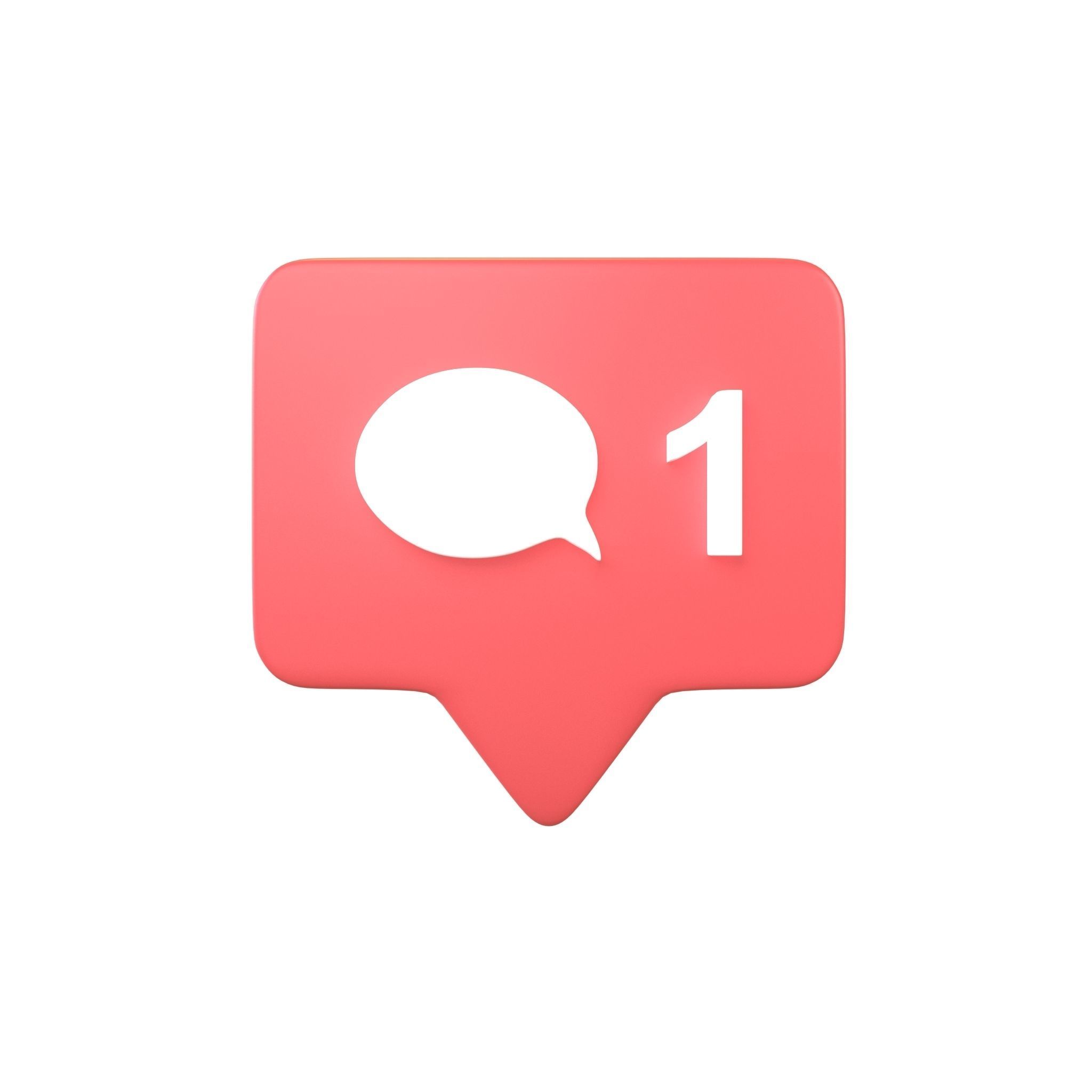 Socail Media Comment v1 001 Low-poly 3D model_2