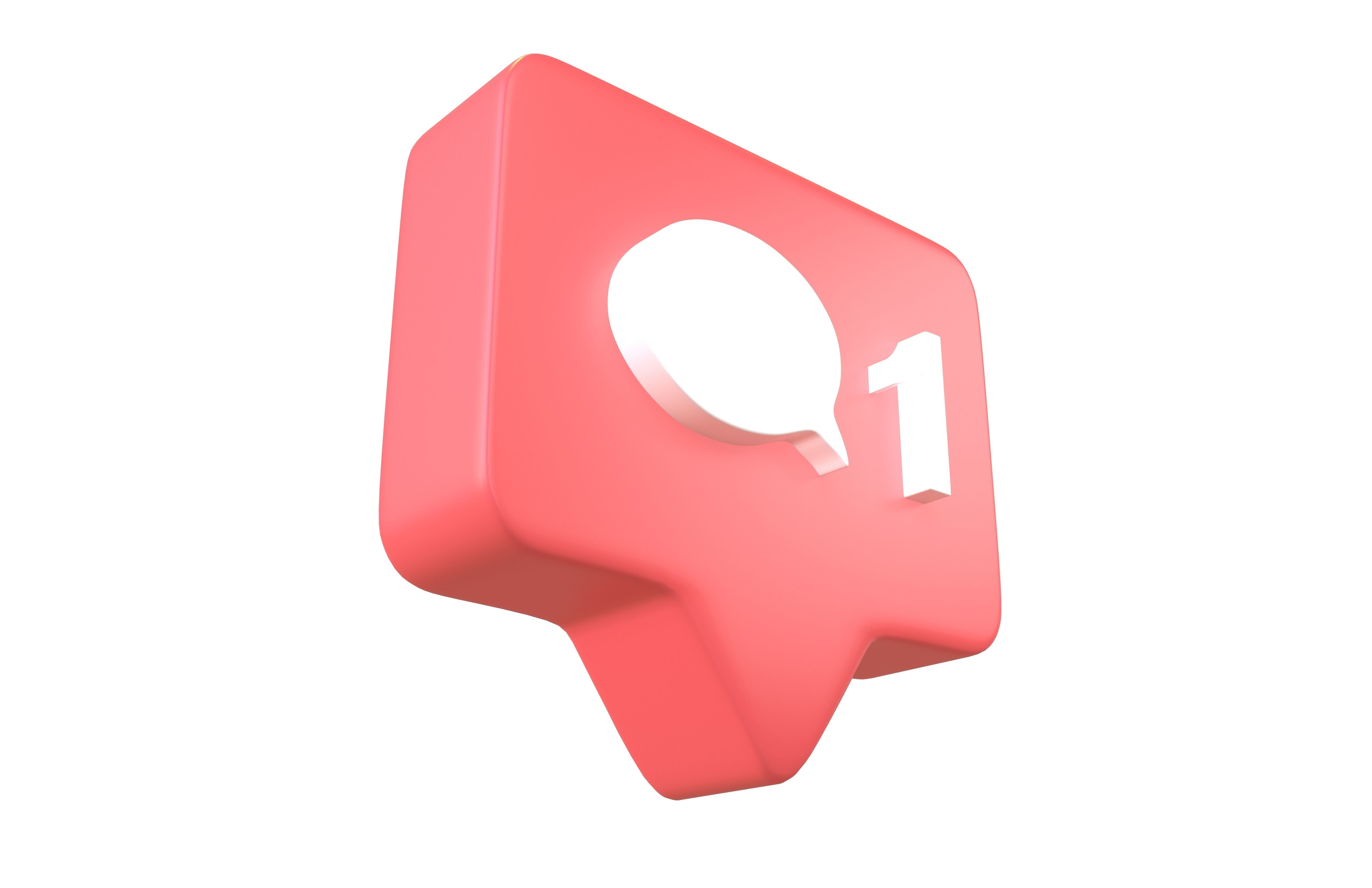 Socail Media Comment v1 001 Low-poly 3D model_6