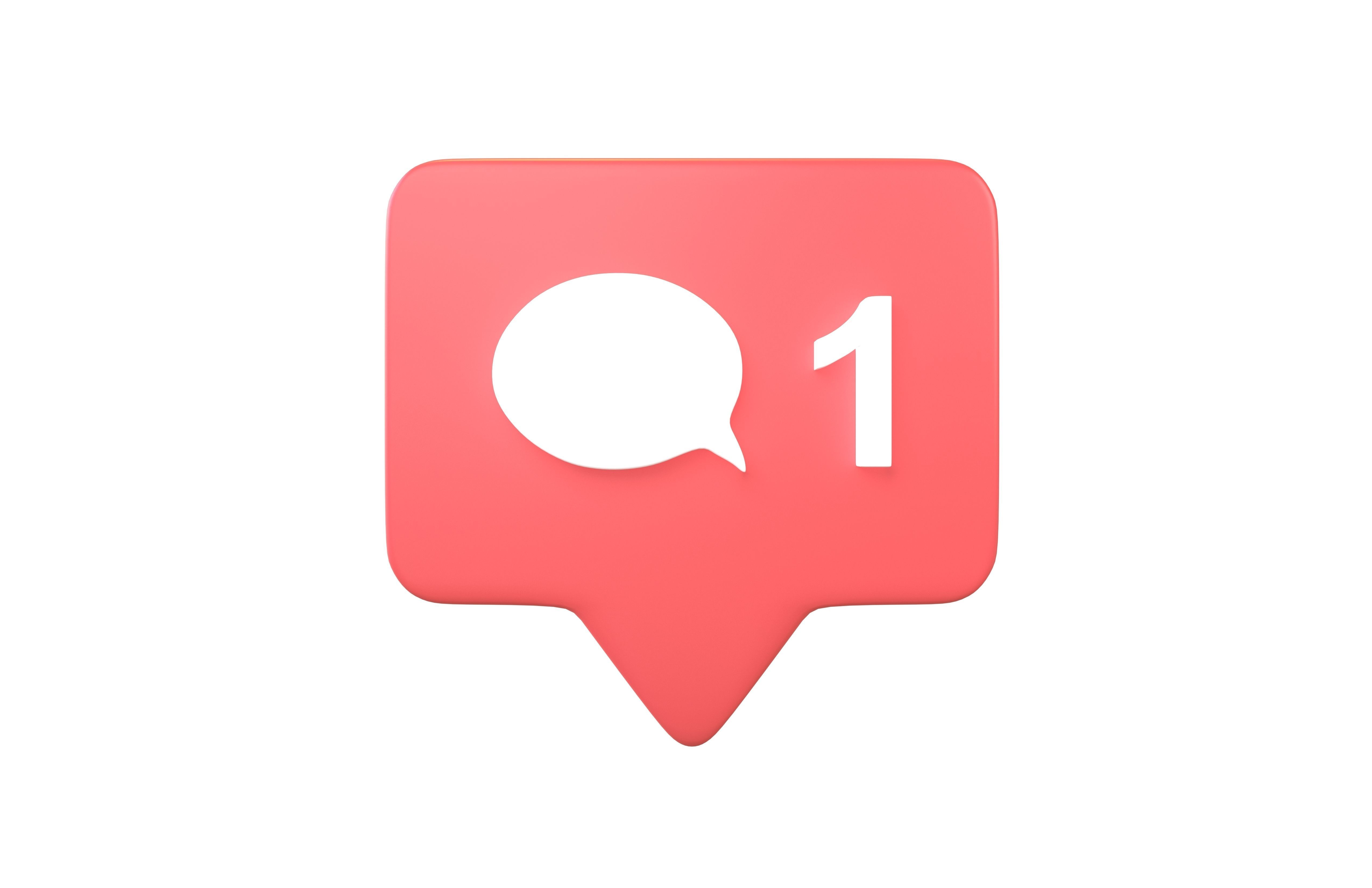 Socail Media Comment v1 001 Low-poly 3D model_5