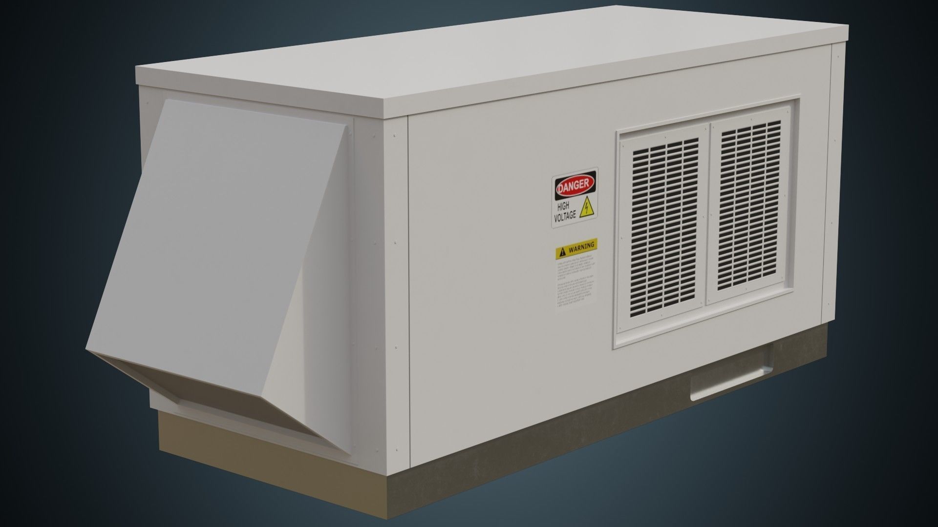 Rooftop AC Unit 4A Low-poly 3D model_1