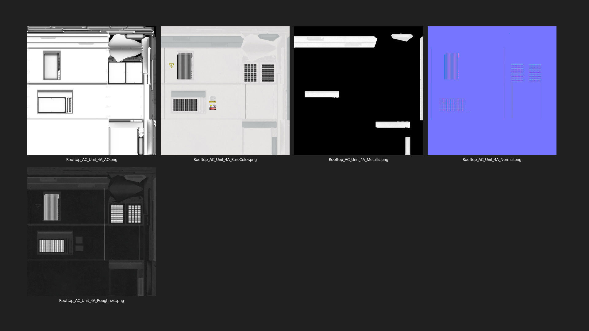 Rooftop AC Unit 4A Low-poly 3D model_8