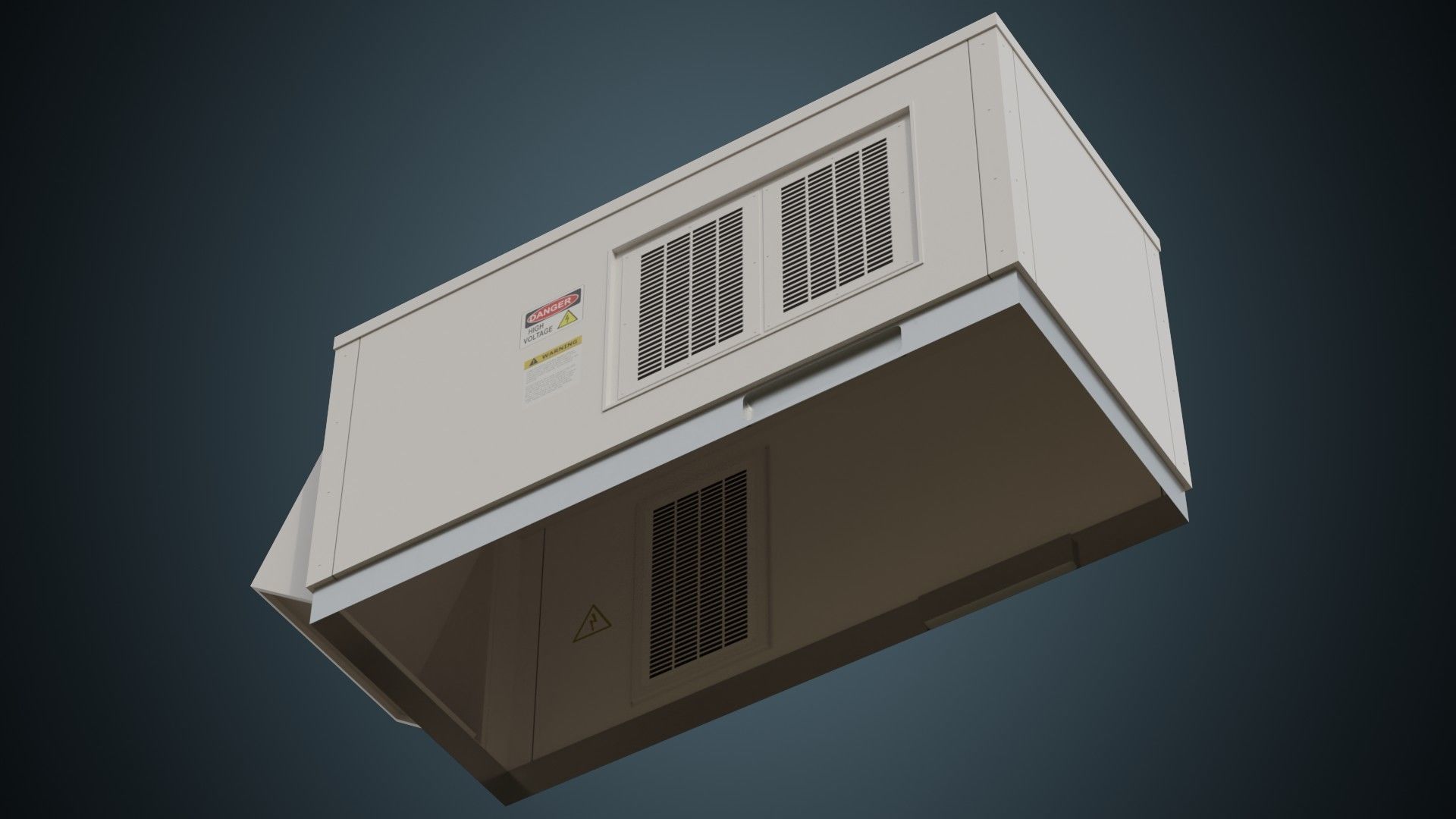 Rooftop AC Unit 4A Low-poly 3D model_4