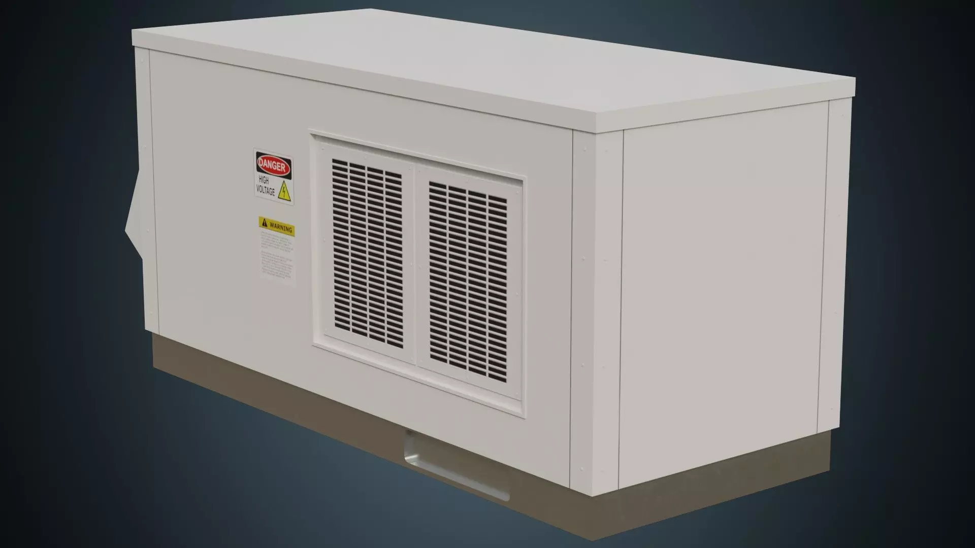 Rooftop AC Unit 4A Low-poly 3D model_0