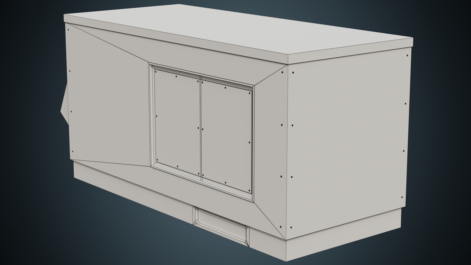 Rooftop AC Unit 4A Low-poly 3D model_5