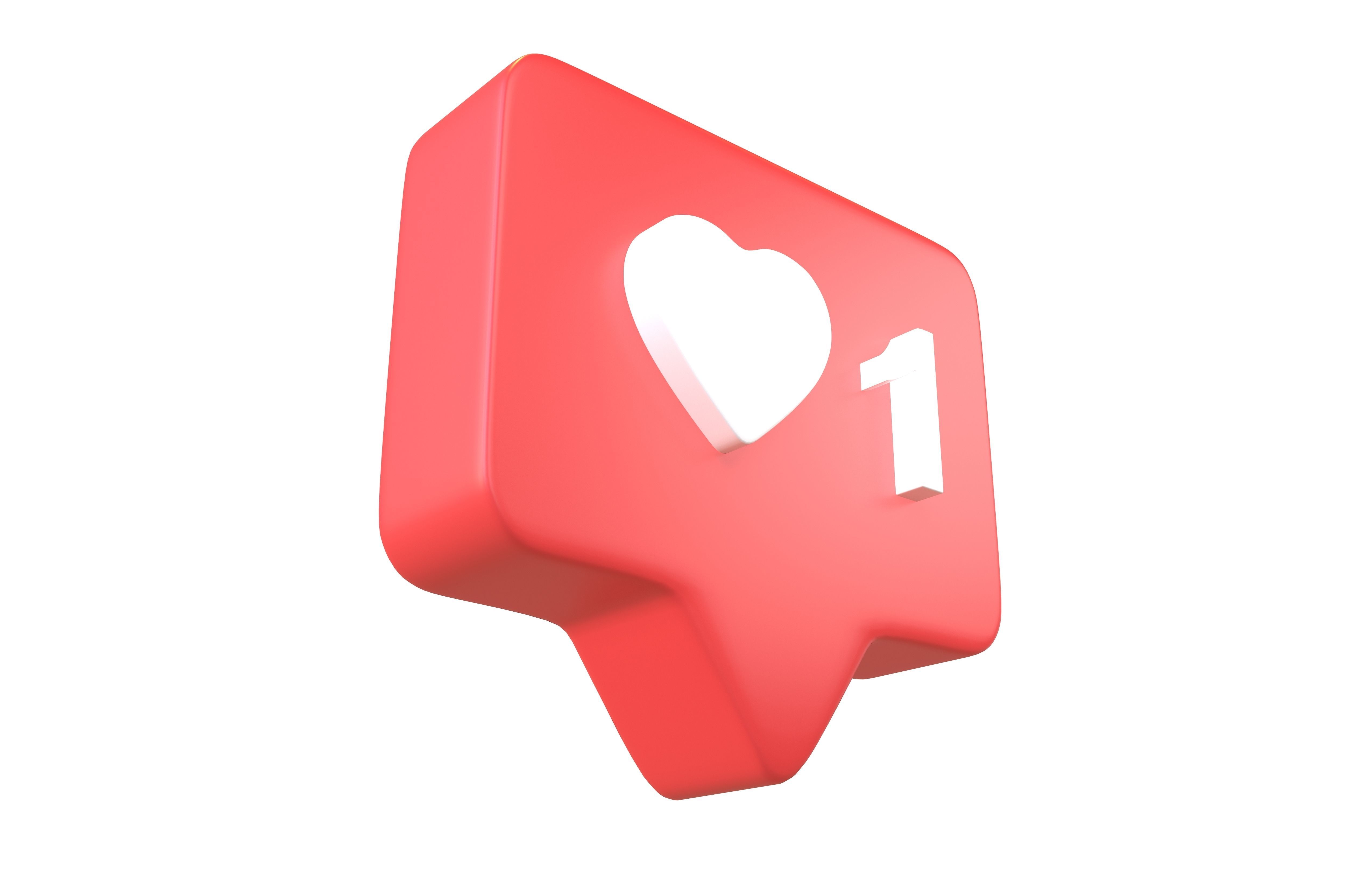 Socail Media Like v1 001 Low-poly 3D model_2