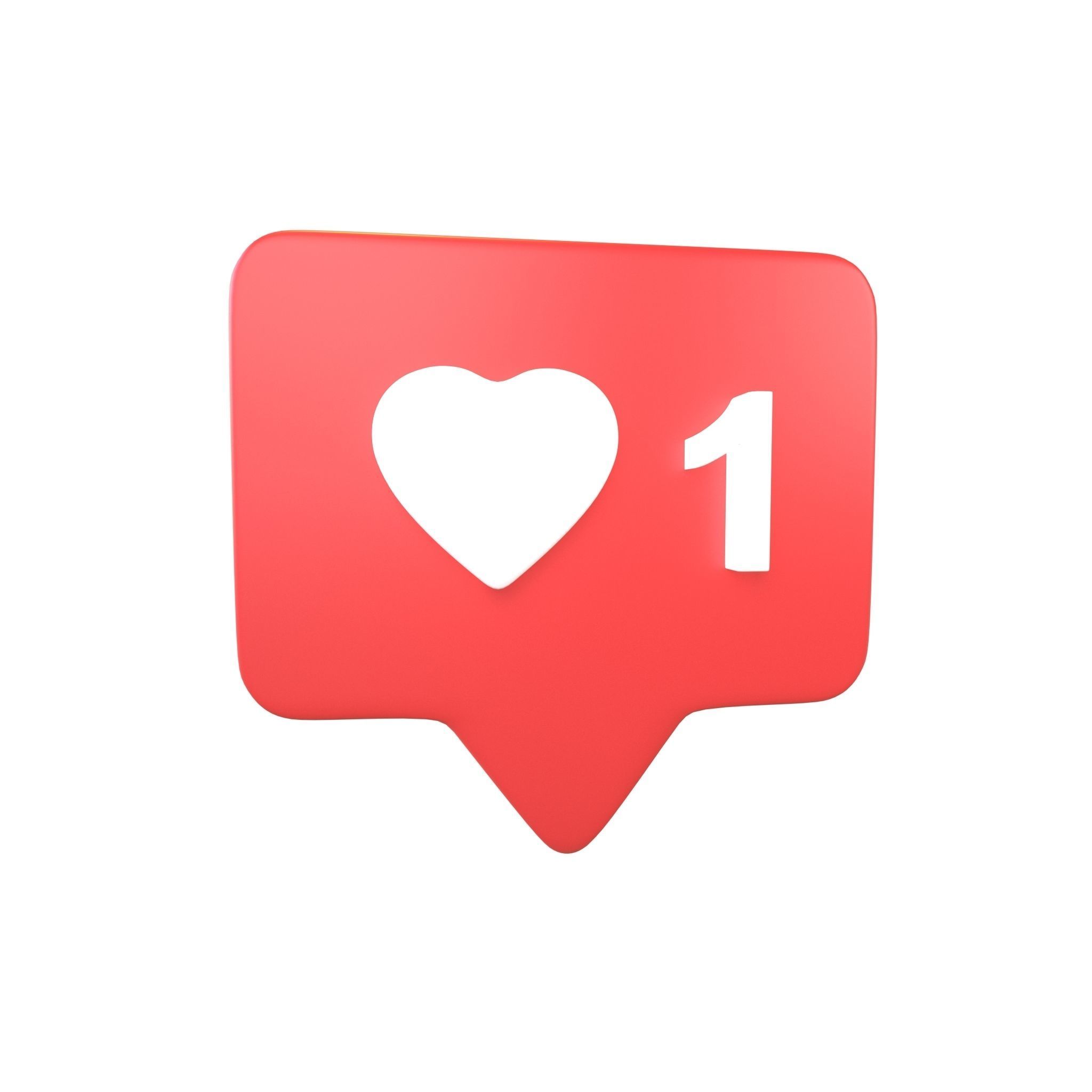 Socail Media Like v1 001 Low-poly 3D model_1