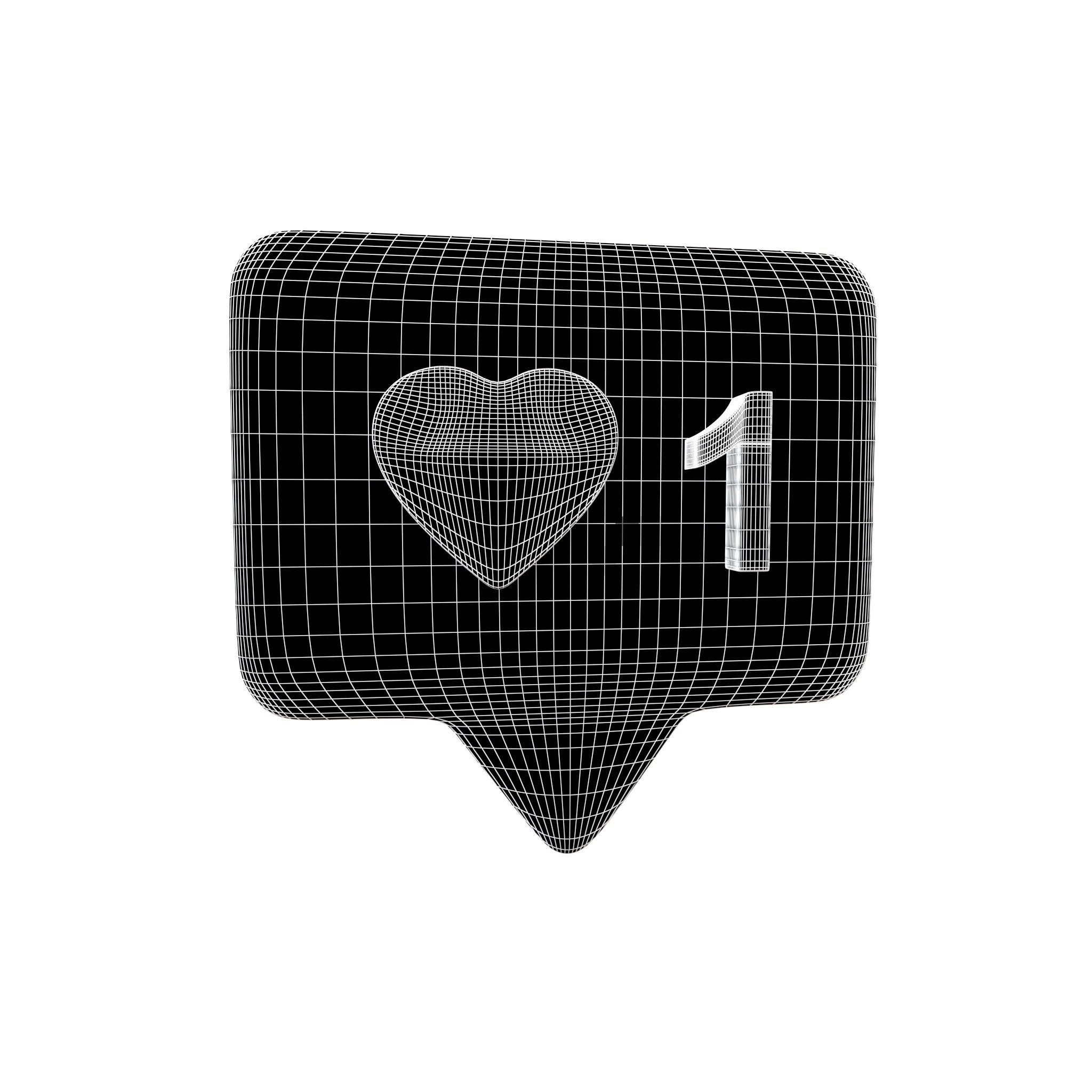 Socail Media Like v1 001 Low-poly 3D model_6