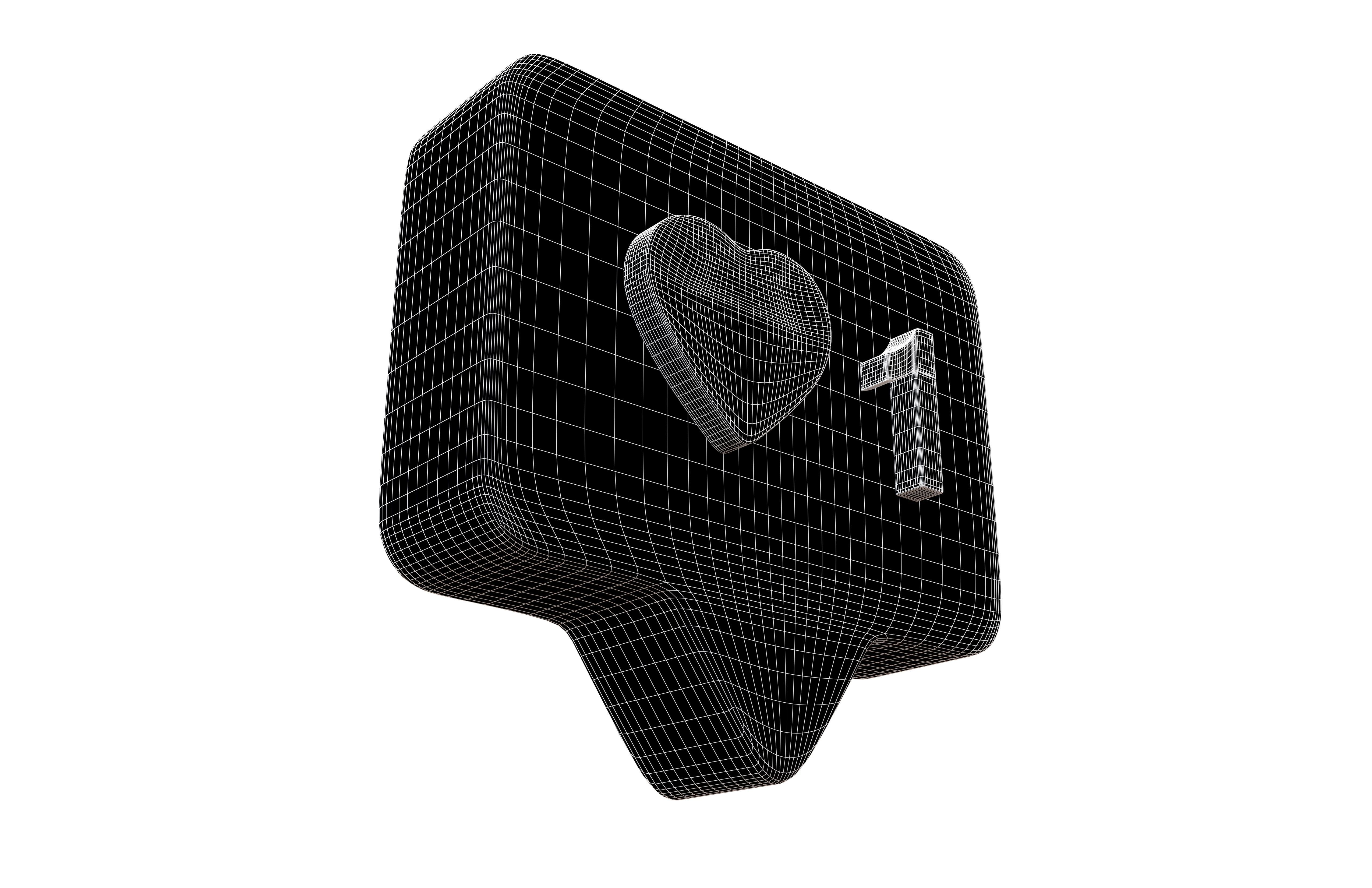 Socail Media Like v1 001 Low-poly 3D model_8