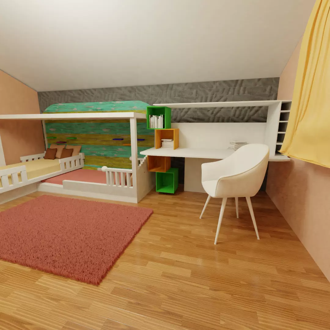 Small Room For kids Free 3D model