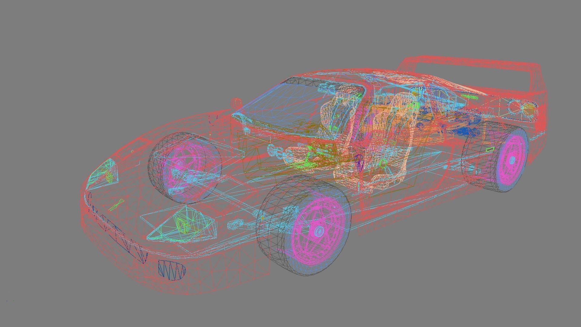 Ferrari F40 3D model_5