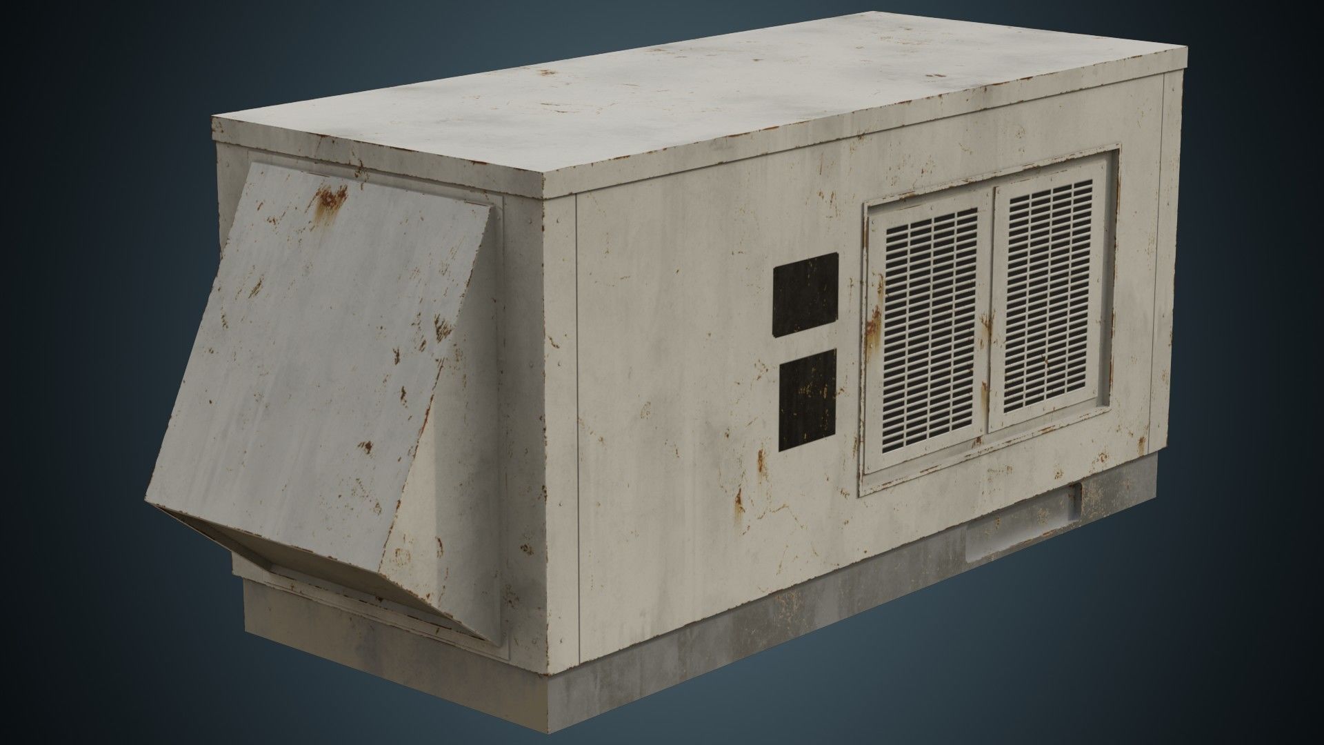 Rooftop AC Unit 4B Low-poly 3D model_1