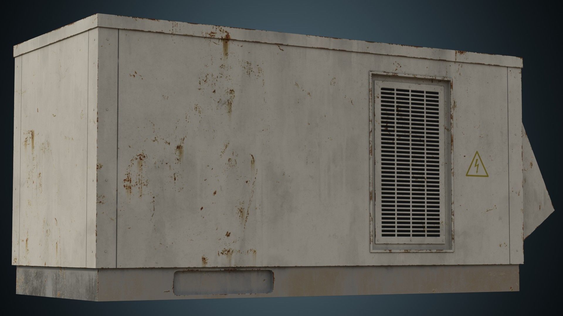 Rooftop AC Unit 4B Low-poly 3D model_3