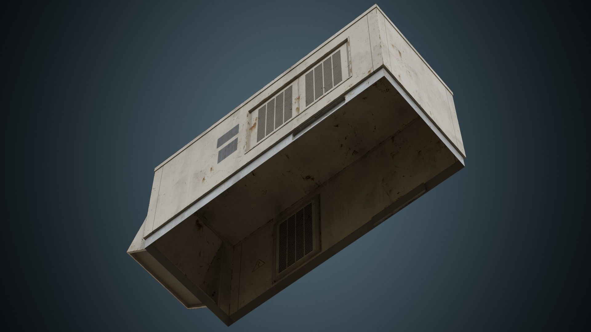 Rooftop AC Unit 4B Low-poly 3D model_4
