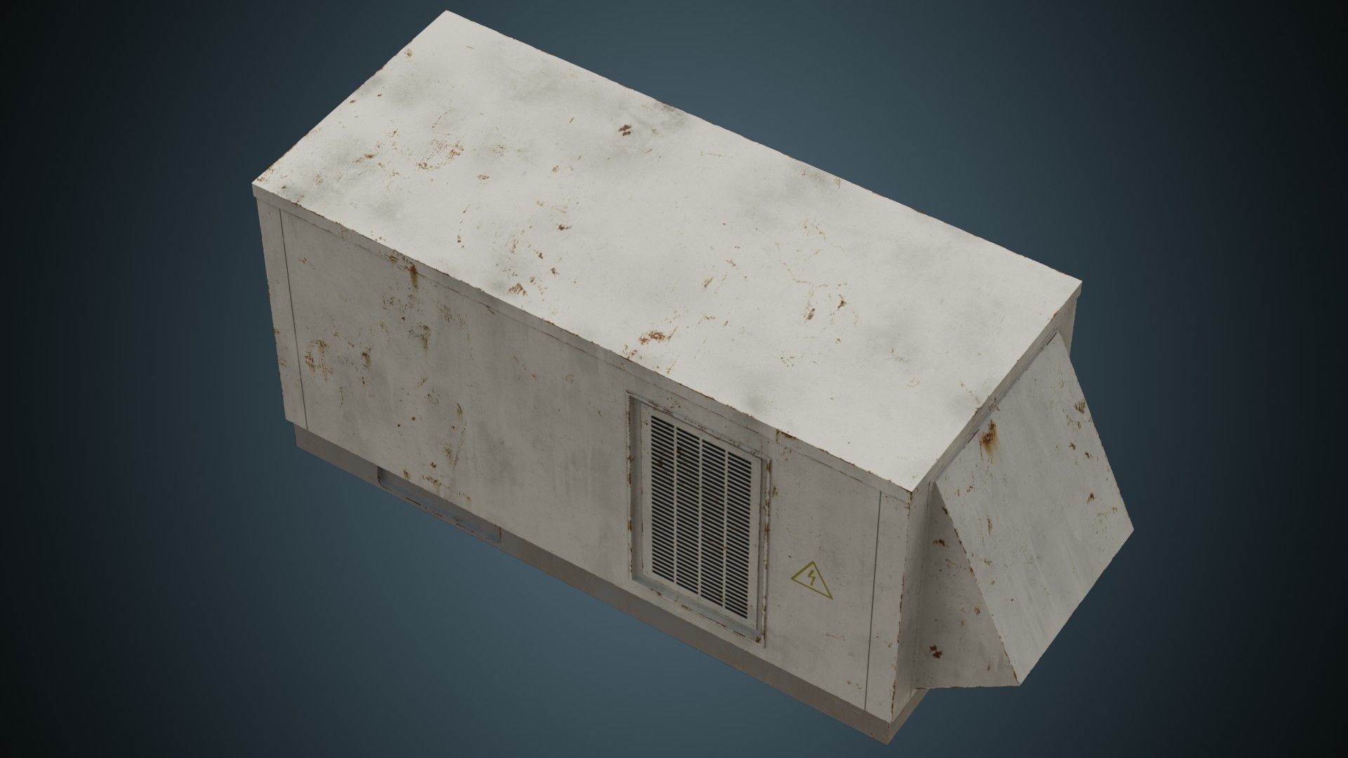 Rooftop AC Unit 4B Low-poly 3D model_2