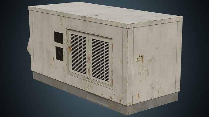 Rooftop AC Unit 4B Low-poly 3D model