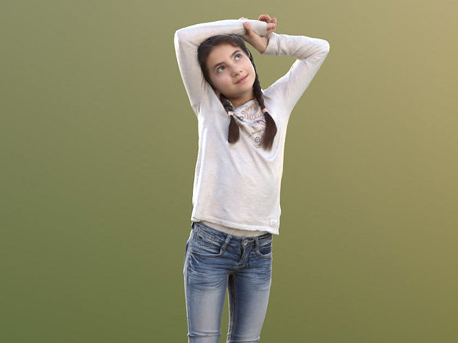 Sophie 10626 - Young Girl With Arms Over Head  3D model