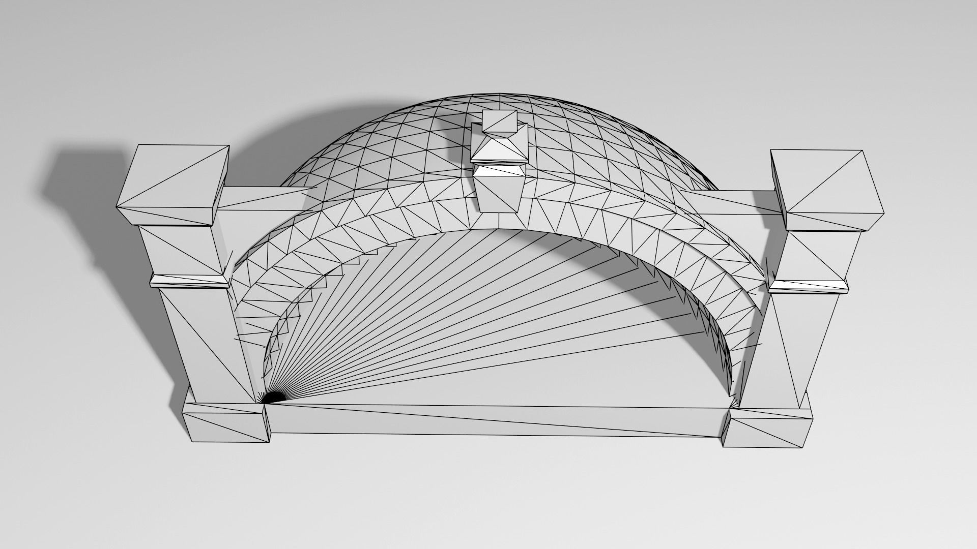 Cartoon Open Air Stage Low-poly 3D model_8