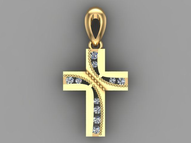 CROSS PENDANT M 3D print model_2