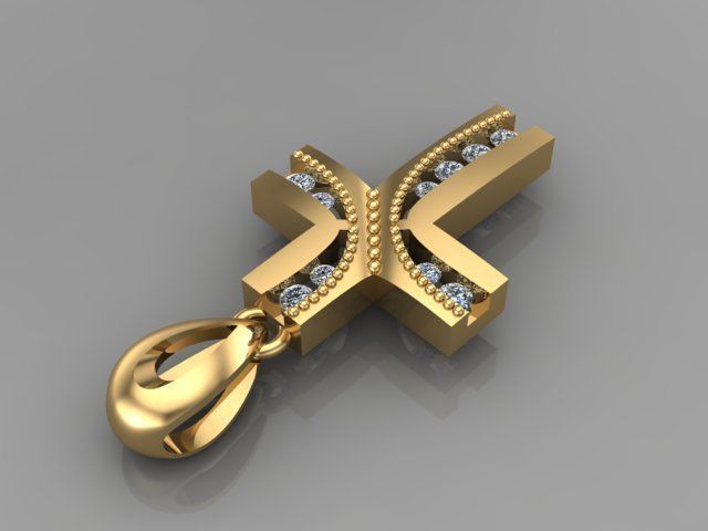 CROSS PENDANT M 3D print model_1
