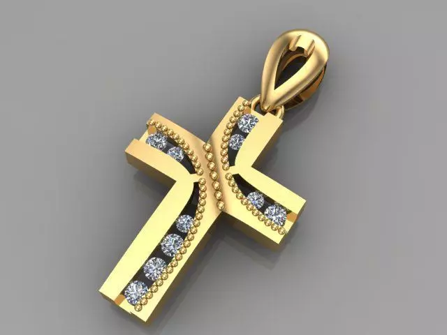 CROSS PENDANT M 3D print model_0
