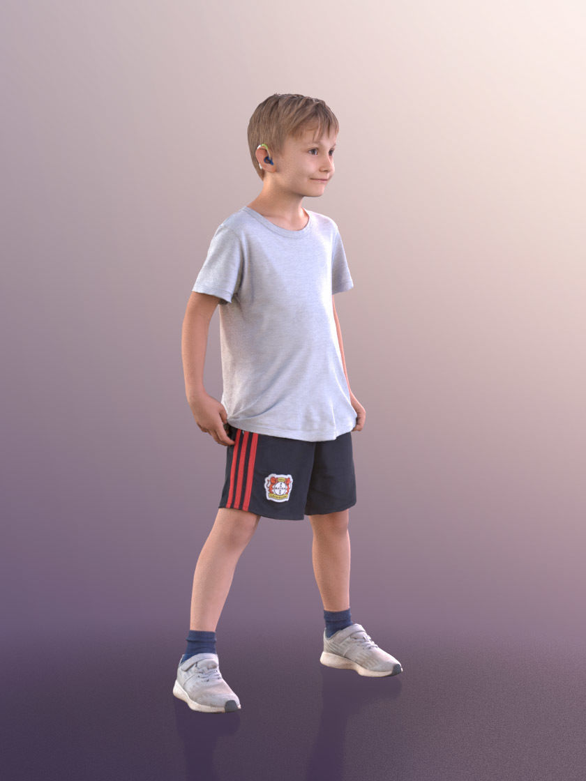 Thilo 10910 - Little Boy Standing With Legs Apart 3D model_3