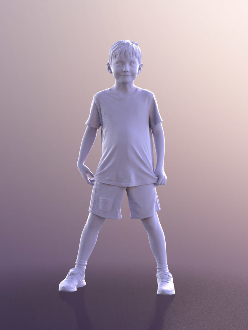 Thilo 10910 - Little Boy Standing With Legs Apart 3D model_4