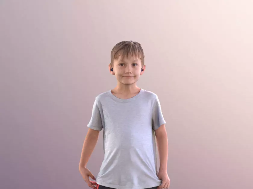 Thilo 10910 - Little Boy Standing With Legs Apart 3D model_0