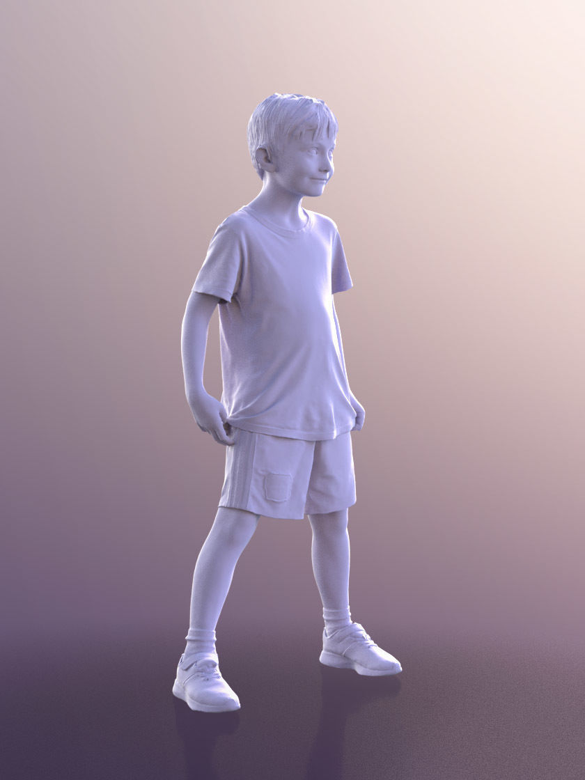Thilo 10910 - Little Boy Standing With Legs Apart 3D model_5