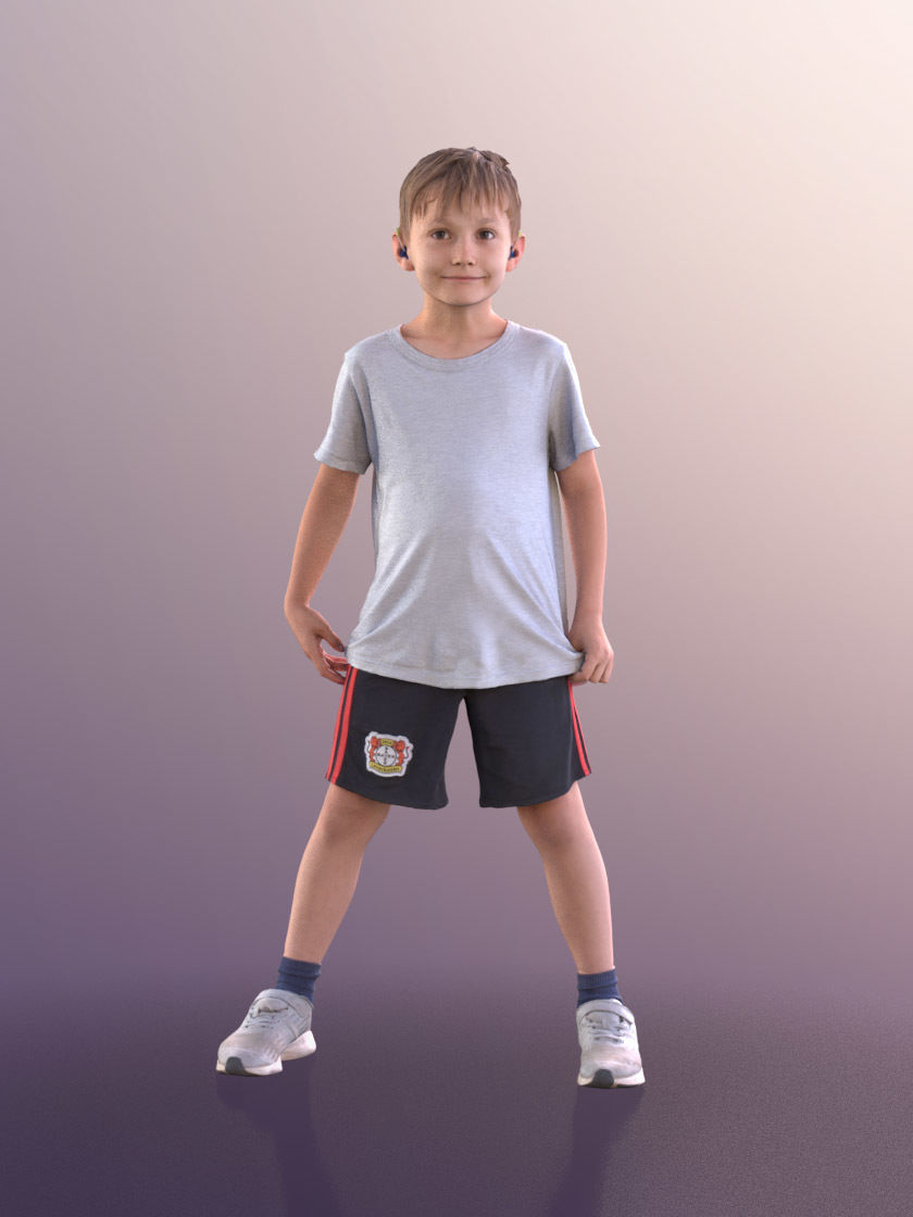 Thilo 10910 - Little Boy Standing With Legs Apart 3D model_2