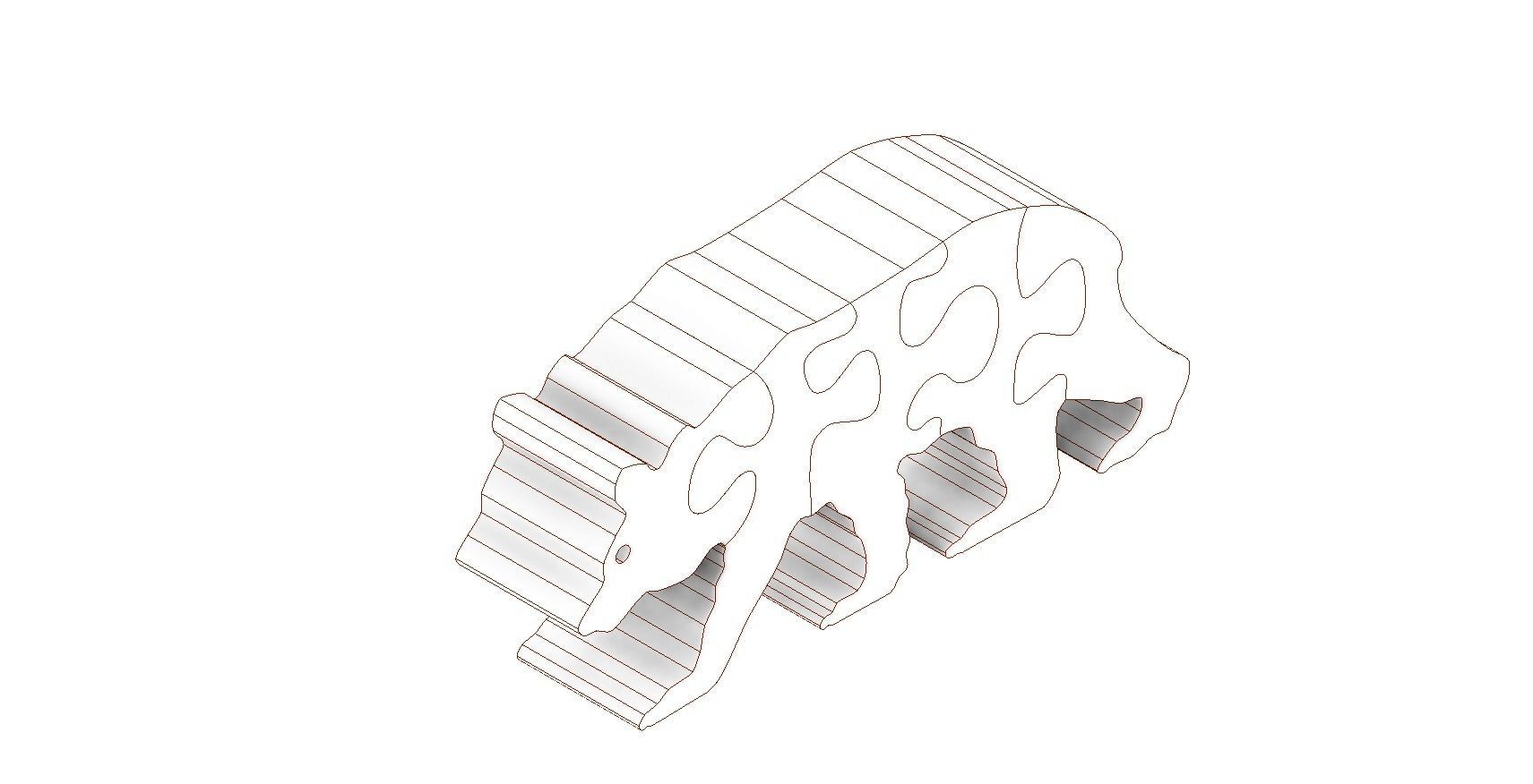 Wooden bear 3D puzzle model 3D model_4