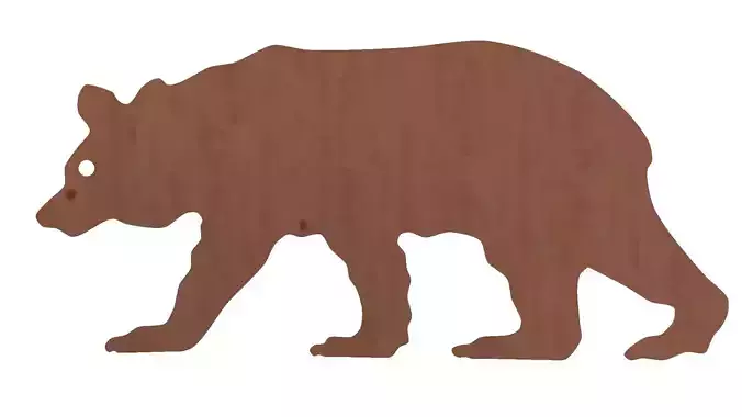 Wooden bear 3D puzzle model