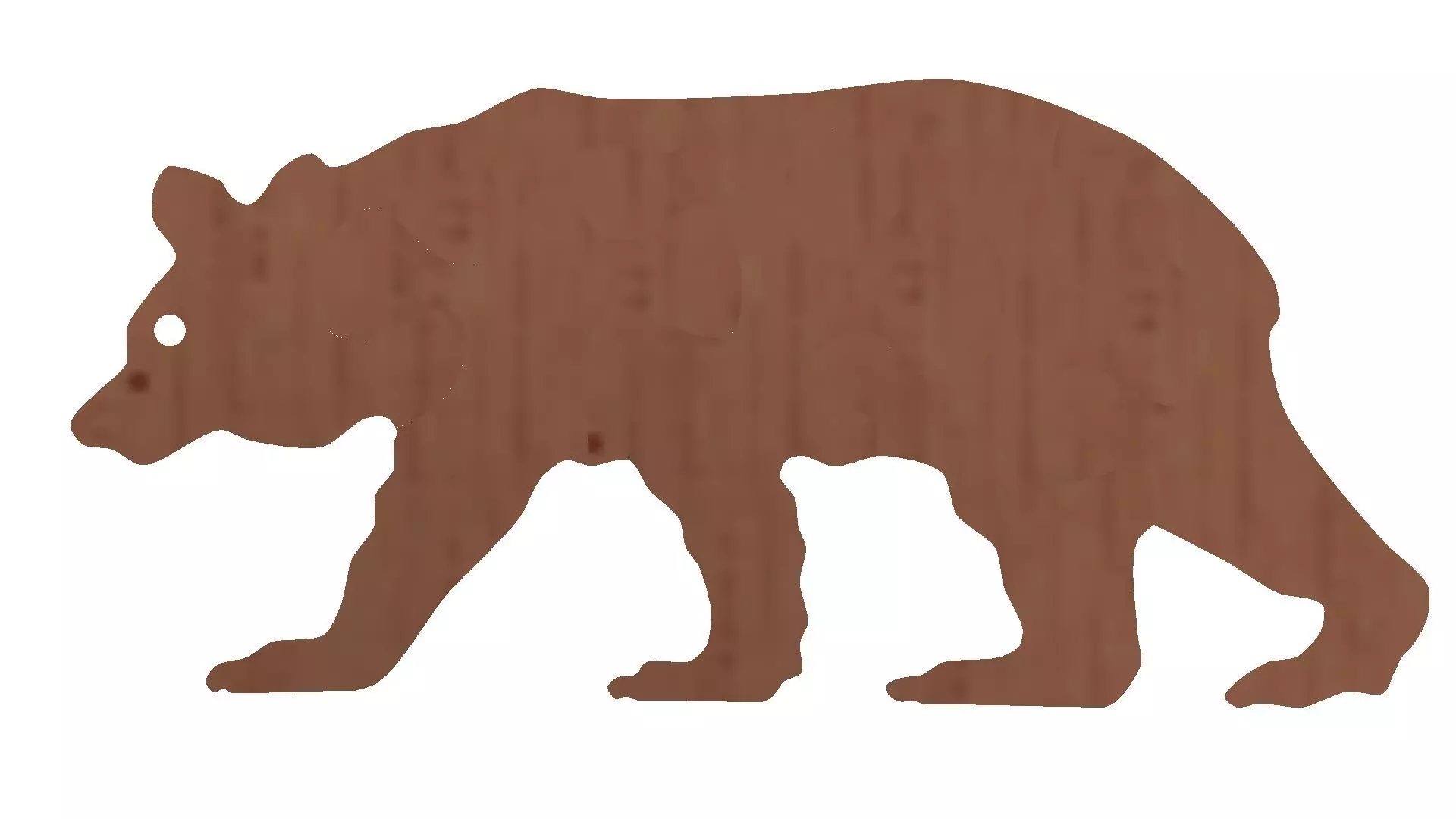 Wooden bear 3D puzzle model 3D model_0