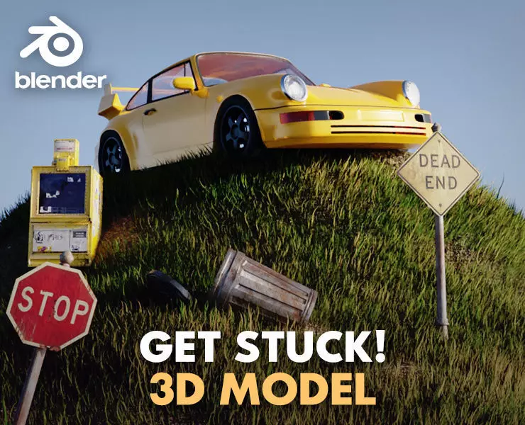 porcshe get stuck 3D model