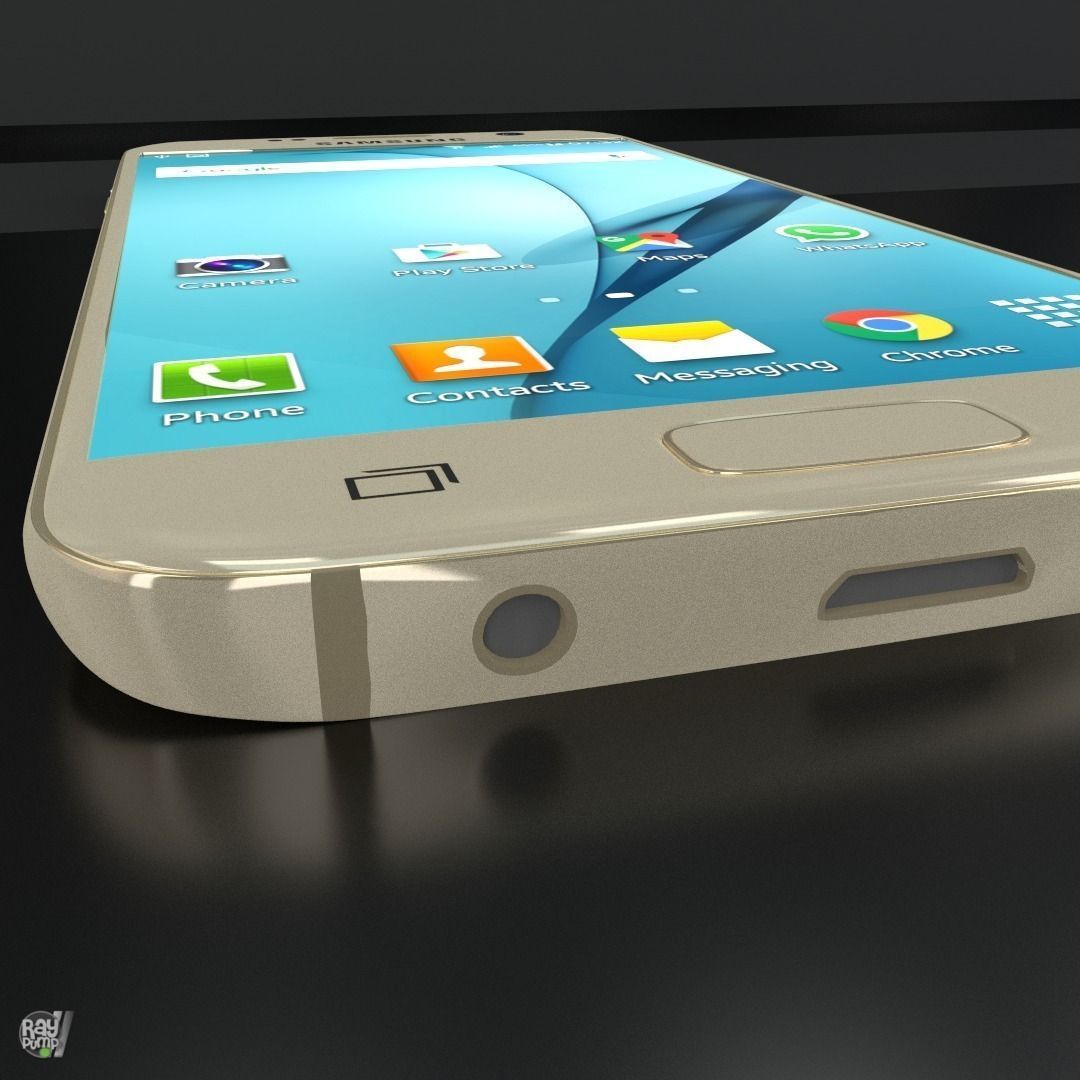 Samsung Galaxy S7 Gold with PCB and battery Low-poly 3D model_16