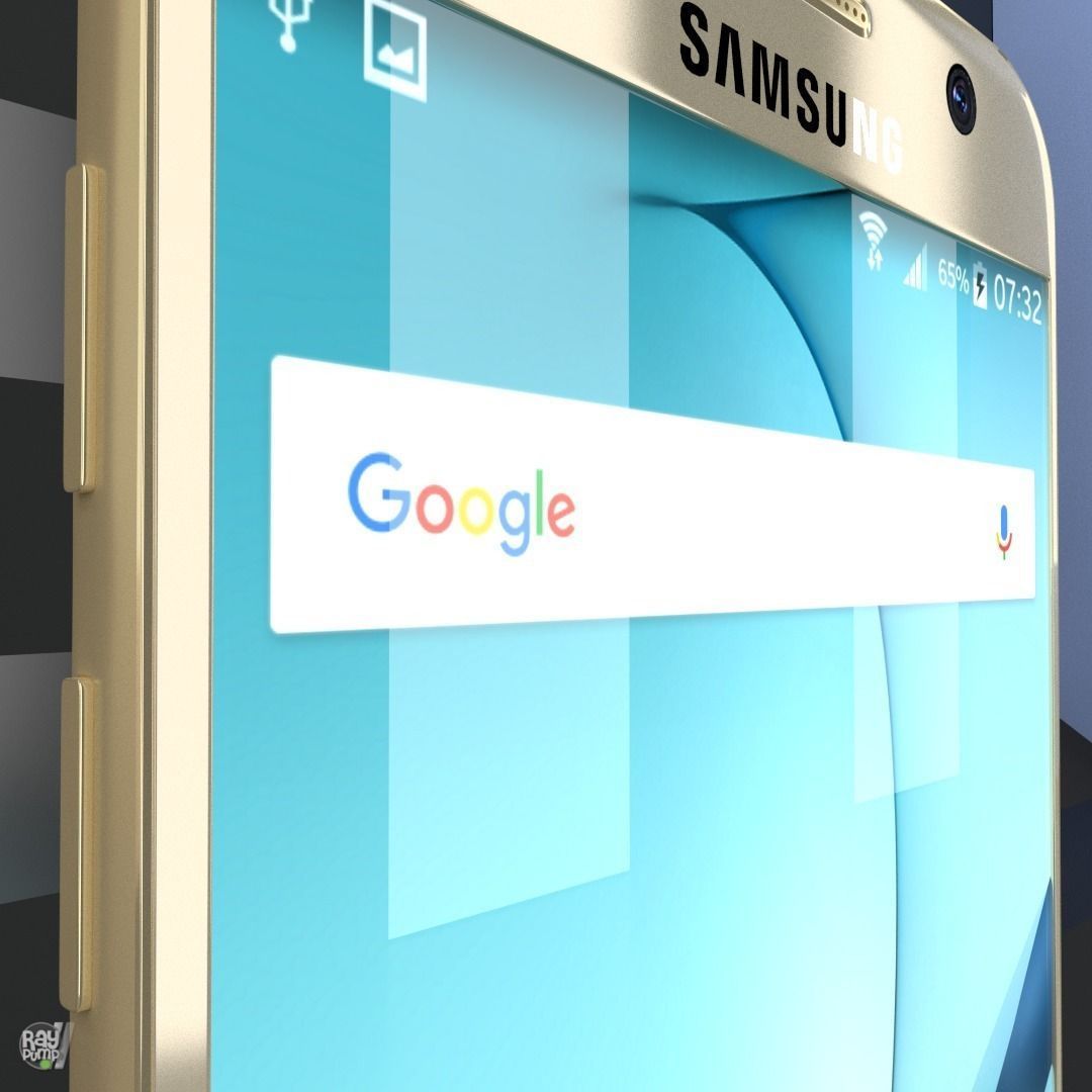 Samsung Galaxy S7 Gold with PCB and battery Low-poly 3D model_19