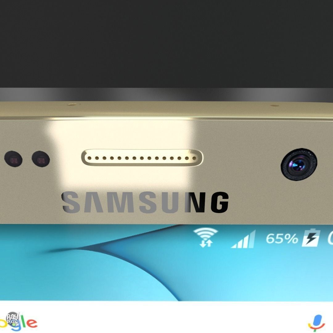 Samsung Galaxy S7 Gold with PCB and battery Low-poly 3D model_21