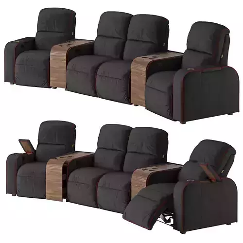 Moovia Dallas venice curved row 2 loveseats 2 normalseats
