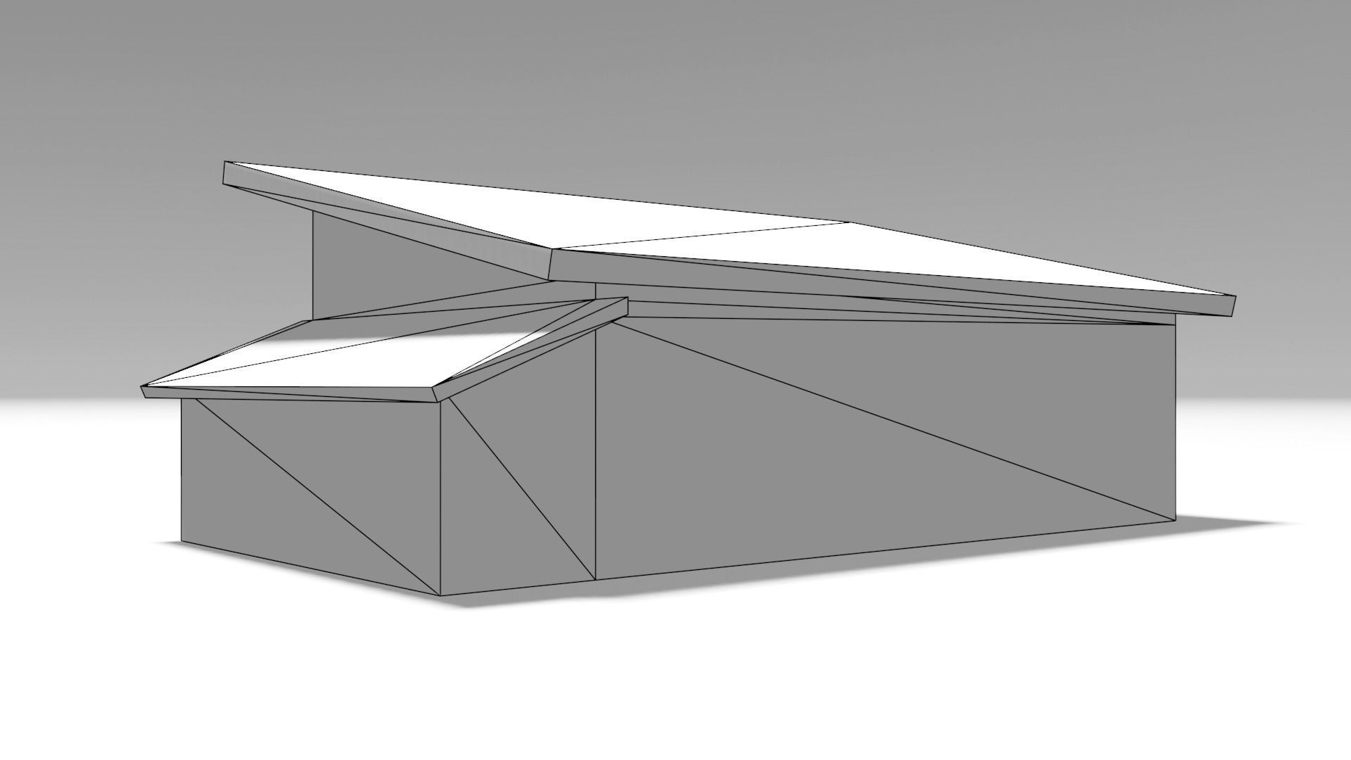 Wooden Shed Low-poly 3D model_7