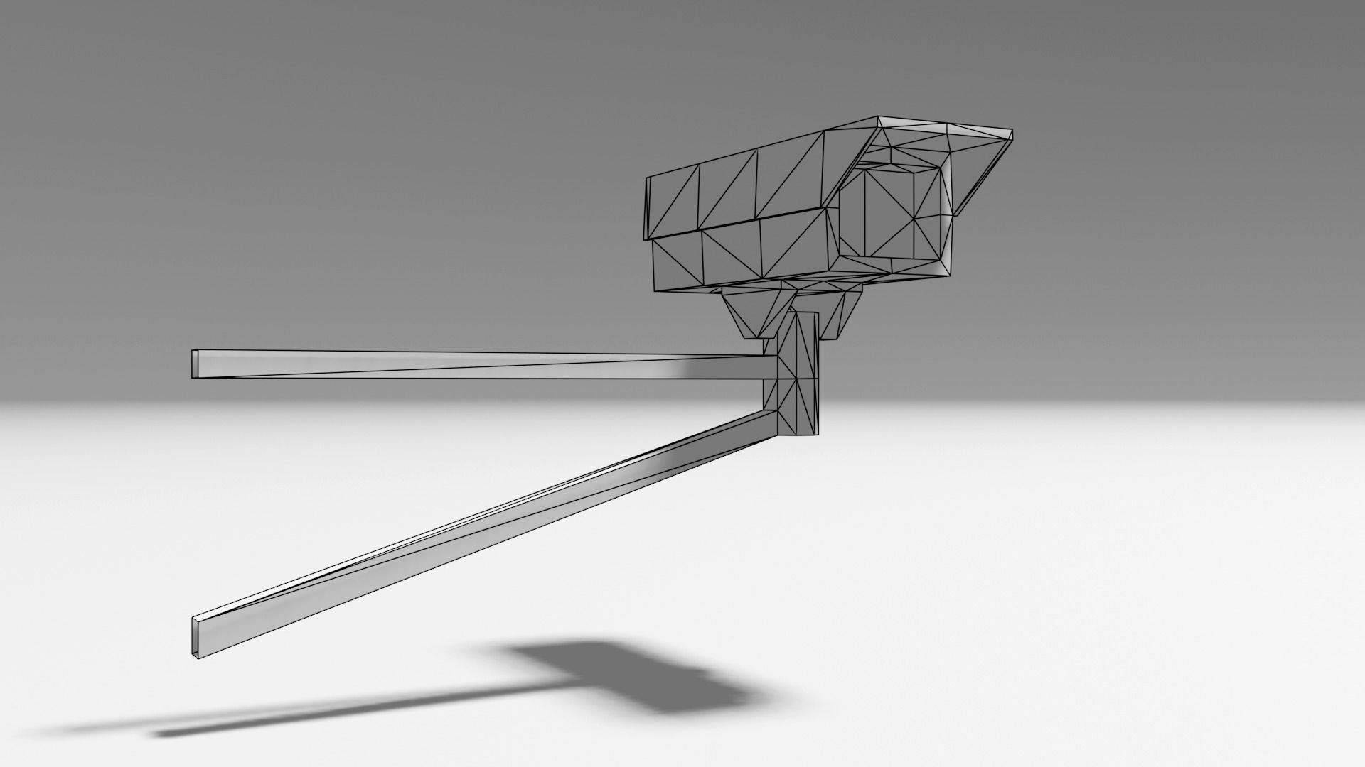 Security Camera Low-poly 3D model_6