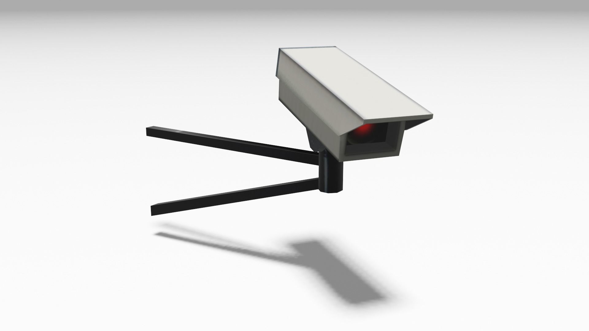 Security Camera Low-poly 3D model_2