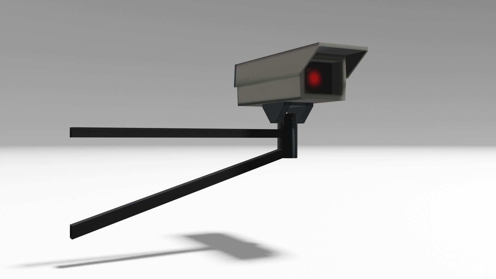 Security Camera Low-poly 3D model_4